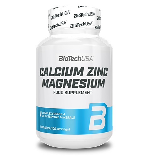 BioTech USA Calcium Zinc Magnesium, 100 Tablets